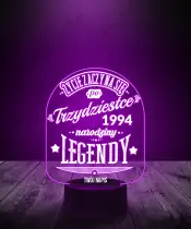 Lampka LED 3D Plexido Urodziny 30 - 3