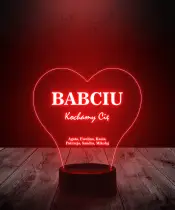 Lampka LED 3D Plexido Prezent na Dzień Babci Serduszko