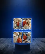 Lampka LED 3D Plexido Prezent na Dzień Babci i Dziadka ze Zdjęciem - 1