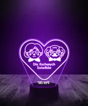 Lampka LED 3D Plexido Prezent dla Kochanych Dziadków - 3