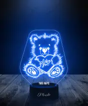 Prezent na Walentynki Lampka LED 3D Plexido Miś