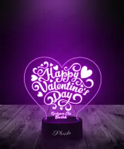 Prezent na Walentynki Lampka LED 3D Plexido Święto Zakochanych - 2