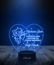 Prezent na Walentynki Lampka LED 3D Plexido Amor - 2