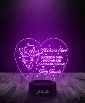 Prezent na Walentynki Lampka LED 3D Plexido Amor