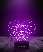 Prezent na Walentynki Lampka LED 3D Plexido Serduszko - 2