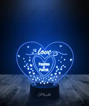 Prezent na Walentynki Lampka LED 3D Plexido Serduszko