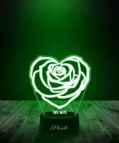 Prezent na Walentynki Lampka LED 3D Plexido Róża
