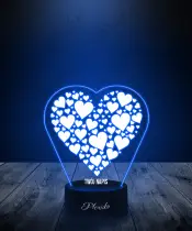 Prezent na Walentynki Lampka LED 3D Plexido Serca - 2