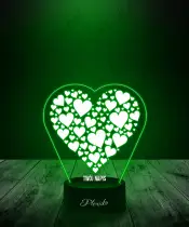 Prezent na Walentynki Lampka LED 3D Plexido Serca - 3