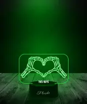 Prezent na Walentynki Lampka LED 3D Plexido Szkielet Serce - 2