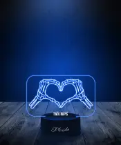 Prezent na Walentynki Lampka LED 3D Plexido Szkielet Serce