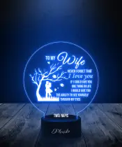 Prezent na Walentynki Lampka LED 3D Plexido dla Żony - 2