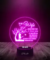 Prezent na Walentynki Lampka LED 3D Plexido dla Żony