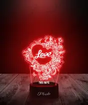 Prezent na Walentynki Lampka LED 3D Plexido Serce Love - 3