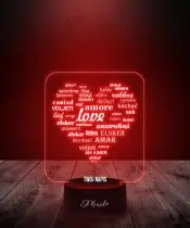 Prezent na Walentynki Lampka LED 3D Plexido Love Serce Love