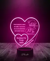 Prezent na Walentynki Lampka LED 3D Plexido Walentynki Serce - 1