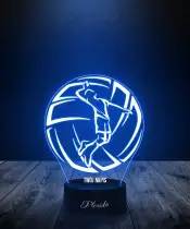 Lampka LED 3D Plexido Prezent dla Fana Siatkówki Siatkarz - 3