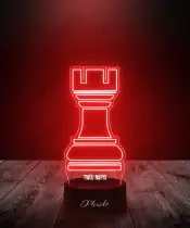 Lampka LED 3D Plexido Wieża Szachownica - 3