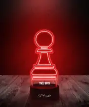 Lampka LED 3D Plexido Pionek Szachownica