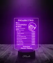 Lampka LED 3D Plexido Prezent na Dzień Babci - 2