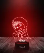 Lampka LED 3D Plexido Bajka Masza i Niedźwiedź - 3