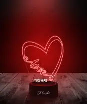 Lampka LED 3D Plexido Prezent  Dla Dziewczyny Chłopaka Serce Love