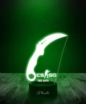 Lampka LED 3D Plexido Prezent dla Fana CS GO Counter Strike Nóż - 1