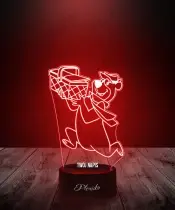 Lampka LED 3D Plexido Bajka Miś Yogi - 2