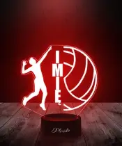 Lampka LED 3D Plexido Prezent dla Fana Siatkówki Siatkarz - 2