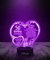 Lampka LED 3D Plexido Prezent na 50 Urodziny - 1
