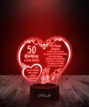 Lampka LED 3D Plexido Prezent na 50 Urodziny