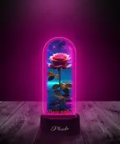 Lampka LED 3D Plexido z Nadrukiem UV Wieczna Róża