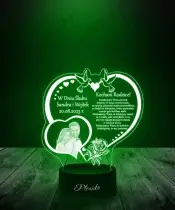 Lampka LED 3D Plexido Podziękowanie Ślubne dla Rodziców - 3