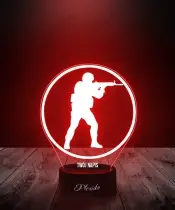 Lampka LED 3D Plexido Gaming Counter Strike dla Gracza
