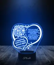 Lampka LED 3D Plexido Z Okazji Dnia Babci i Dziadka - 3