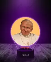 Lampka LED 3D Plexido z Nadrukiem UV Papież Jan Paweł II - 2