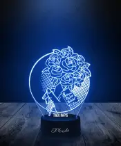 Lampka LED 3D Plexido Prezent na Dzień Kobiet Bukiet Kwiatów - 1