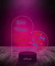 Lampka LED 3D Plexido z Nadrukiem UV Prezent na Dzień Mężczyzny Serce - 2