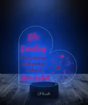 Lampka LED 3D Plexido z Nadrukiem UV Prezent na Dzień Kobiet Serce - 3