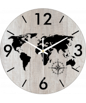 zegar_ścienny_mapa_świata_plexido_brązowy