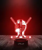 Lampka LED 3D Plexido Hokej Kije Kask Bramkarza - 1
