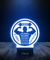 Lampka LED 3D Plexido Prezent Dzień Mężczyzny Siłacz