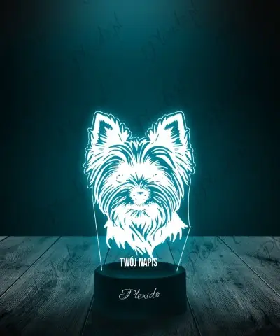 Lampka LED 3D Plexido Pies York Yorkshire Terier