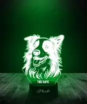 Lampka LED 3D Plexido Pies Collie Border