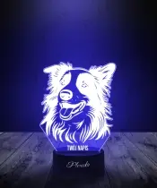Lampka LED 3D Plexido Pies Collie Border - 3