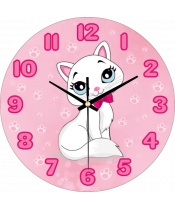 Zegar Ścienny dla Dzieci Plexido Kotek Dla Dziewczynki - 1