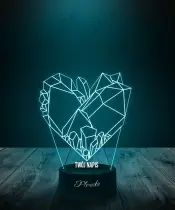 Lampka LED 3D Plexido Kryształowe Serce - 1