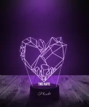 Lampka LED 3D Plexido Kryształowe Serce - 2
