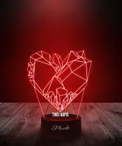 Lampka LED 3D Plexido Kryształowe Serce