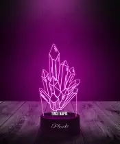 Lampka LED 3D Plexido Kryształy